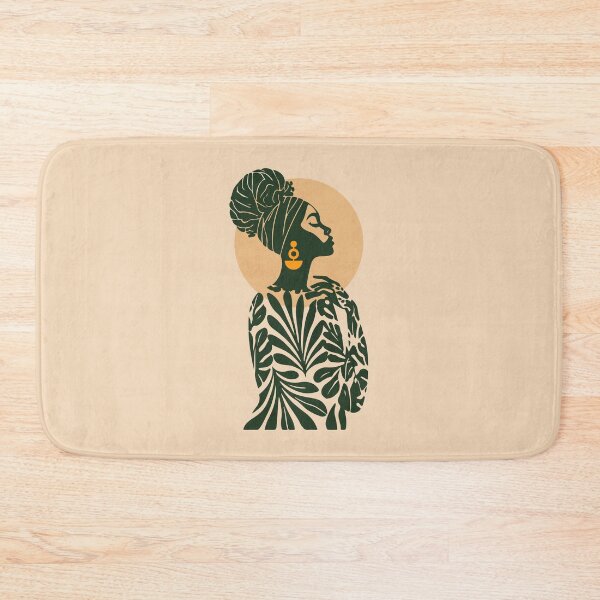 Item preview, Black Woman Headwrap Botanical Afro  designed and sold by artCreativeColony.