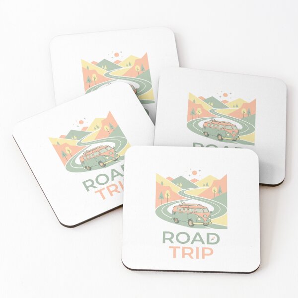 Item preview, Road Trip Pastel Camper Van Winding Road Adventure Design designed and sold by Vivaro.