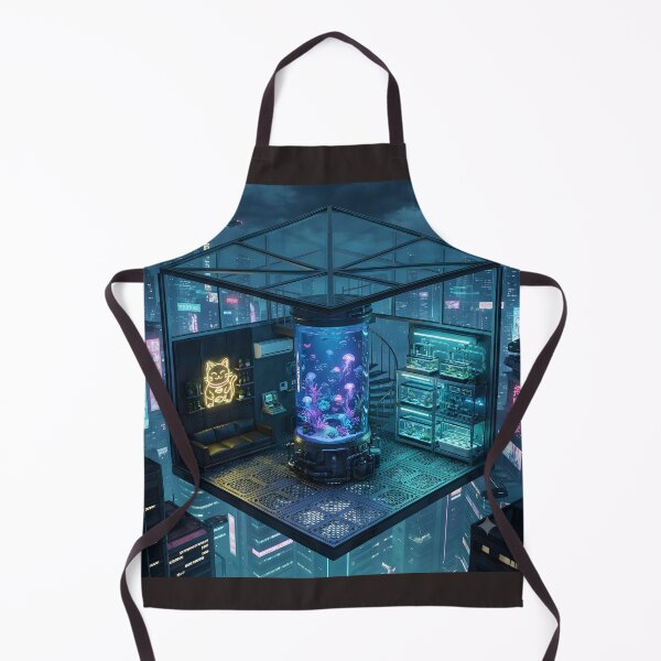 Item preview, Isometric Cyberpunk Neon Cube: The Deep Sea Aquarium Room designed and sold by Neo Tokio.