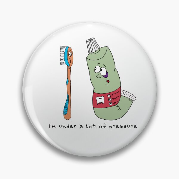Item preview, Under Pressure Funny Toothpaste Sticker | Squeezed to the Limit Tube & Brush designed and sold by MyxaART.