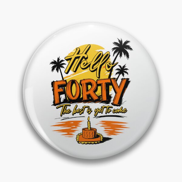 Item preview, Hello Forty Retro Sunset Beach 40th Birthday Vacation Party Graphic designed and sold by illeN-Art-World.