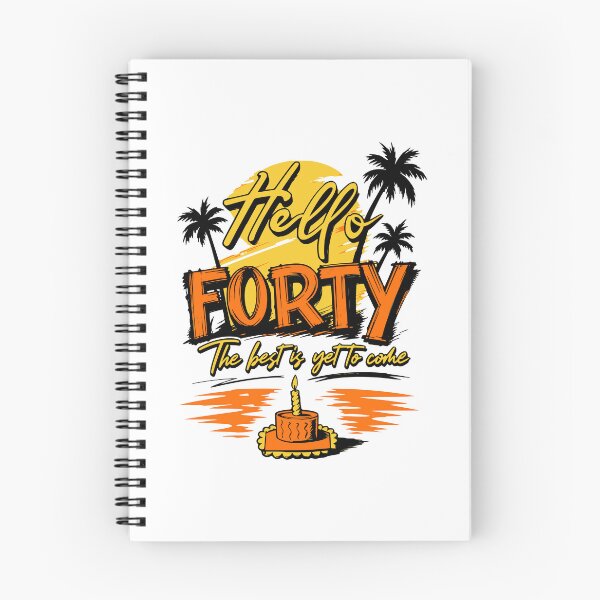 Item preview, Hello Forty Retro Sunset Beach 40th Birthday Vacation Party Graphic designed and sold by illeN-Art-World.