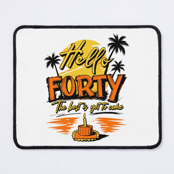 Item preview, Hello Forty Retro Sunset Beach 40th Birthday Vacation Party Graphic designed and sold by illeN-Art-World.