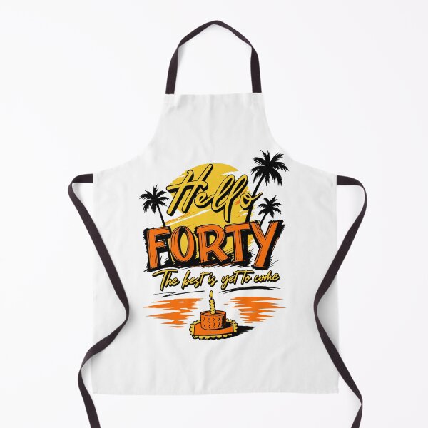 Item preview, Hello Forty Retro Sunset Beach 40th Birthday Vacation Party Graphic designed and sold by illeN-Art-World.