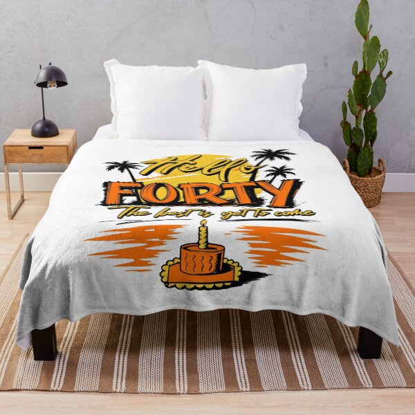 Item preview, Hello Forty Retro Sunset Beach 40th Birthday Vacation Party Graphic designed and sold by illeN-Art-World.