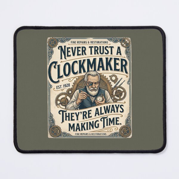 Item preview, Never trust a clockmaker They 're always making time - Dying occupations: Clockmaker designed and sold by ParadoxParadox.