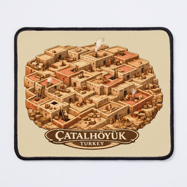 Item preview, Çatalhöyük Ancient City Illustration  designed and sold by Alice Cristalis.