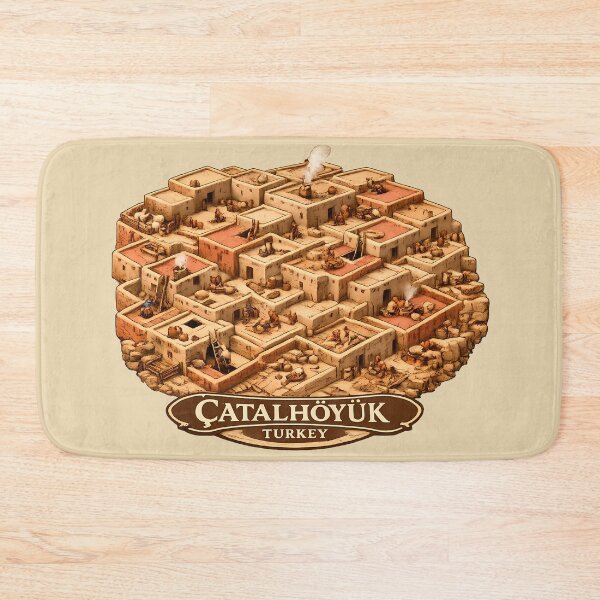 Item preview, Çatalhöyük Ancient City Illustration  designed and sold by Alice Cristalis.