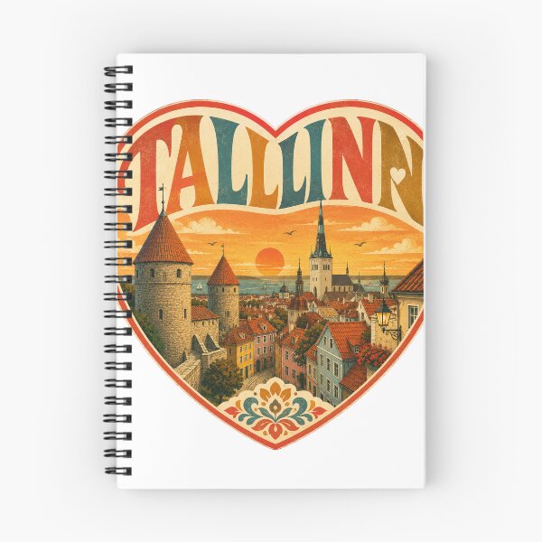 Item preview, Retro Tallinn Estonia - Vintage Travel Souvenir Heart designed and sold by VisualArtsOasis.