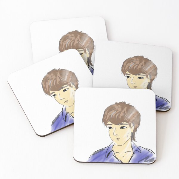 Item preview, Cool Guy Anime Portrait Illustration designed and sold by AbbyWorldStudio.
