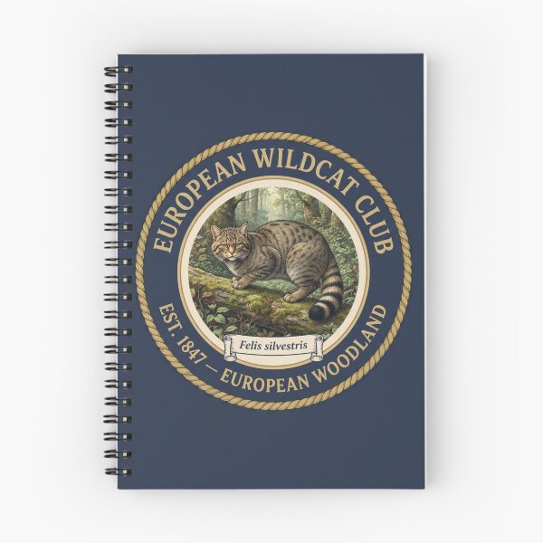 Item preview, European Wildcat Club Vintage Badge Woodland Art designed and sold by CalmCapy Co.