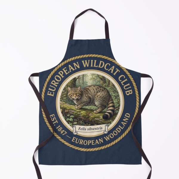 Item preview, European Wildcat Club Vintage Badge Woodland Art designed and sold by CalmCapy Co.