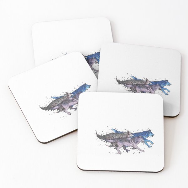 Item preview, Galaxy Runners Funny Celestial Wolf Pack Cosmic Splash Art designed and sold by Meginks.