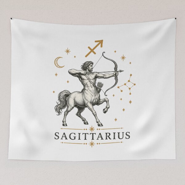 Item preview, Vintage Sagittarius Zodiac Celestial Mystical Archer designed and sold by TSshirtShoppe.
