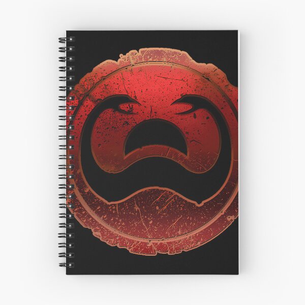 Item preview, Distressed Red Circular Emblem Featuring Two Curved Snake designed and sold by TwinklePress.