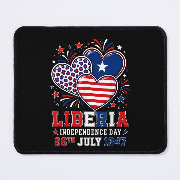 Item preview, Liberia Independence Day 1847 Patriotic Heart Liberian designed and sold by Juansustait.