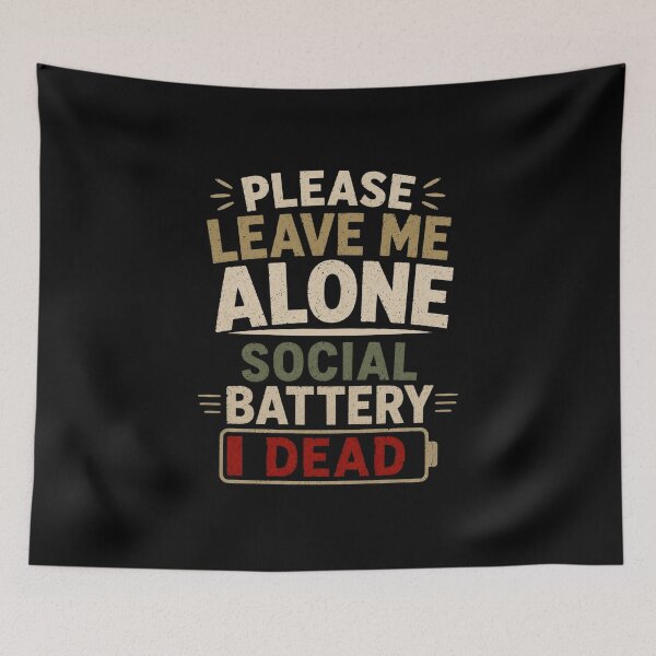 Item preview, Please Leave Me Alone Social Battery Dead T-Shirt – Funny Introvert Humor Minimal Typography Design designed and sold by Artimax-Studio.