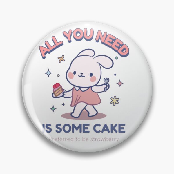 Item preview, All You Need Is Some Cake - Cute Kawaii Bunny Strawberry Shortcake Art designed and sold by GenZFashion000.