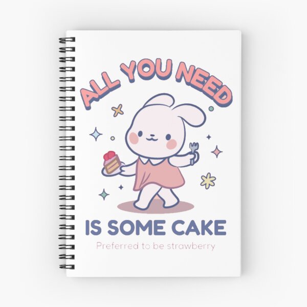Item preview, All You Need Is Some Cake - Cute Kawaii Bunny Strawberry Shortcake Art designed and sold by GenZFashion000.