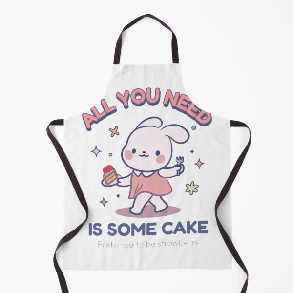 Item preview, All You Need Is Some Cake - Cute Kawaii Bunny Strawberry Shortcake Art designed and sold by GenZFashion000.
