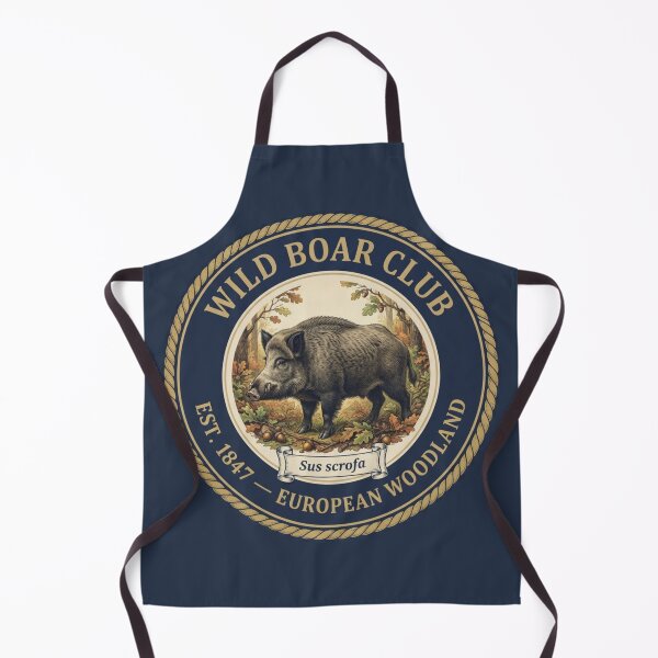 Item preview, Wild Boar Club Vintage Badge European Woodland Art designed and sold by CalmCapy Co.