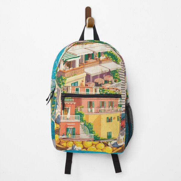 Item preview, Vintage Amalfi Coast Positano Travel Poster | Retro Italian Riviera Wall Art | 1960s Mediterranean Vacation Print designed and sold by Tamas Das.