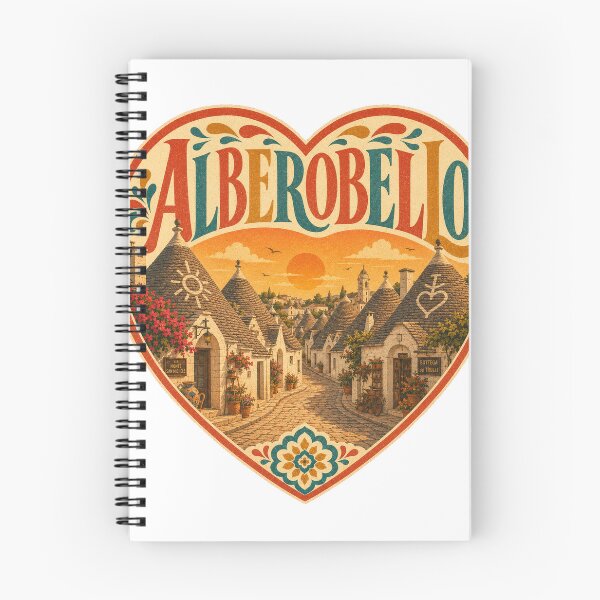 Item preview, Alberobello Retro Travel Heart - Italy Souvenir Art designed and sold by VisualArtsOasis.