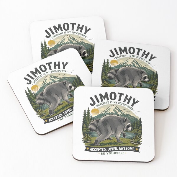 Item preview, Jimothy Raccoon Different Is My Superpower Poster designed and sold by TSshirtShoppe.