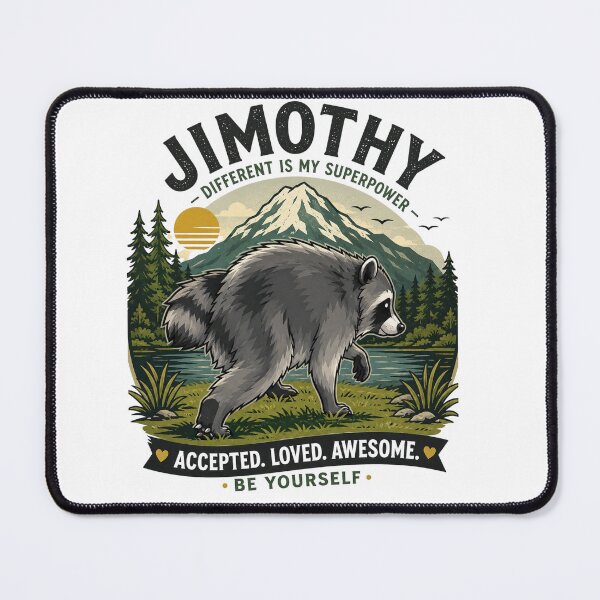 Item preview, Jimothy Raccoon Different Is My Superpower Poster designed and sold by TSshirtShoppe.