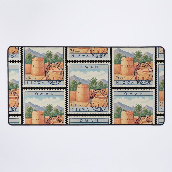 Item preview, Nizwa Fort Oman Oasis City Tower Stamp Sticker designed and sold by stickercuffs.