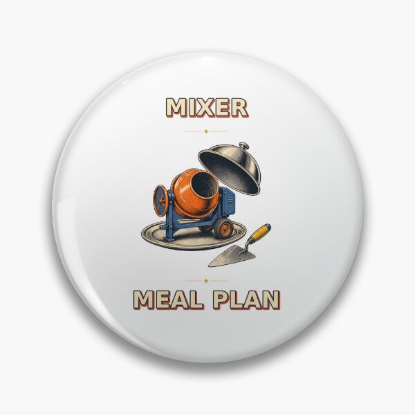 Item preview, Mixer Meal Plan Absurd Construction Diner Graphic designed and sold by Freshloop Studio | Whimsical Vintage Art.
