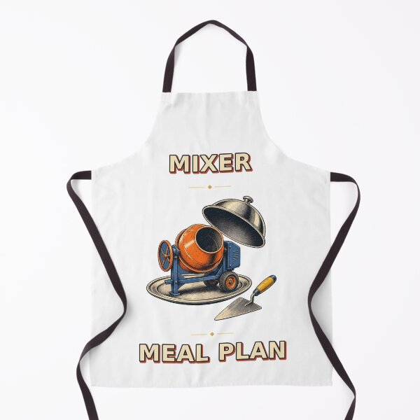 Item preview, Mixer Meal Plan Absurd Construction Diner Graphic designed and sold by Freshloop Studio | Whimsical Vintage Art.