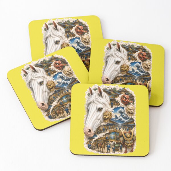 Item preview, Sacred White Horse of the Hidden Kingdom | Japanese Fantasy Art designed and sold by sunbowjp stadio.