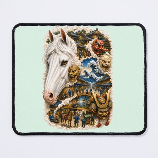 Item preview, Sacred White Horse of the Hidden Kingdom | Japanese Fantasy Art designed and sold by sunbowjp stadio.