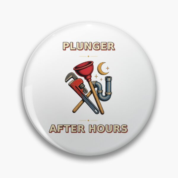 Item preview, Plunger After Hours Vintage Plumbing Crew Graphic designed and sold by Freshloop Studio | Whimsical Vintage Art.