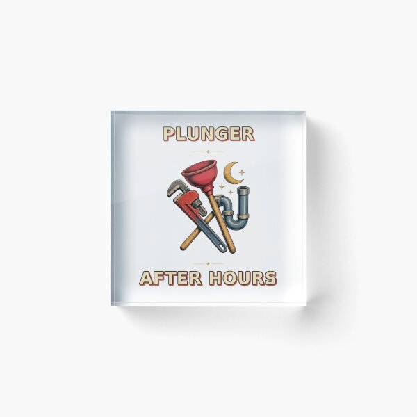 Item preview, Plunger After Hours Vintage Plumbing Crew Graphic designed and sold by Freshloop Studio | Whimsical Vintage Art.