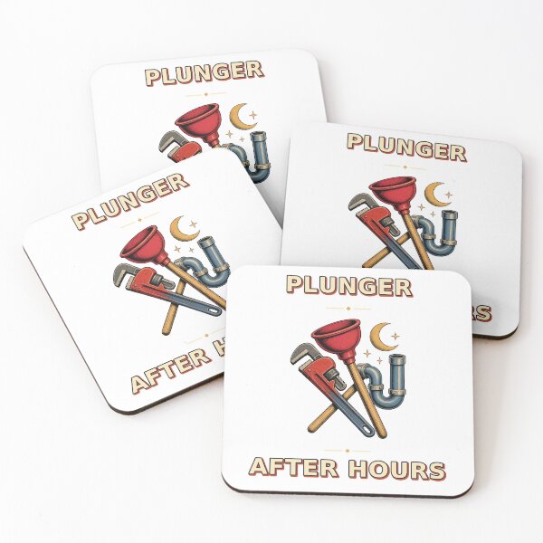 Item preview, Plunger After Hours Vintage Plumbing Crew Graphic designed and sold by Freshloop Studio | Whimsical Vintage Art.