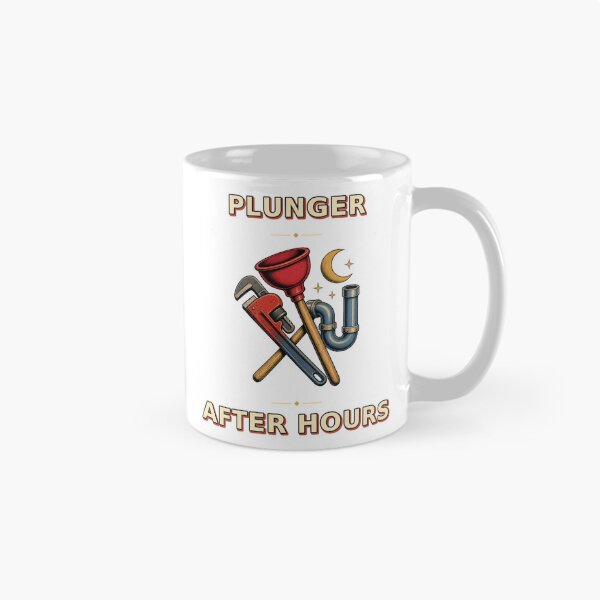 Item preview, Plunger After Hours Vintage Plumbing Crew Graphic designed and sold by Freshloop Studio | Whimsical Vintage Art.