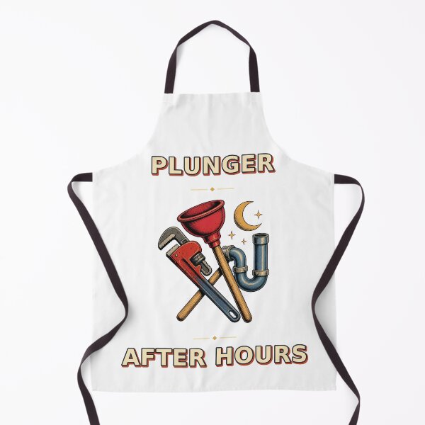 Item preview, Plunger After Hours Vintage Plumbing Crew Graphic designed and sold by Freshloop Studio | Whimsical Vintage Art.