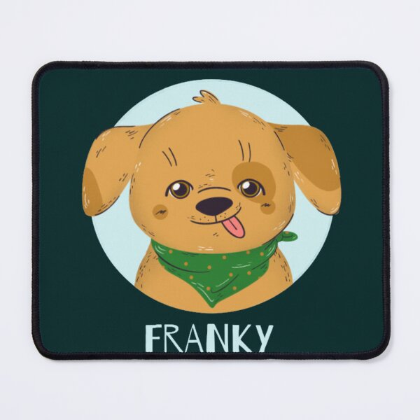 Item preview, Franky Cute Puppy - Playful Dog Portrait with Green Bandana designed and sold by GenZFashion000.