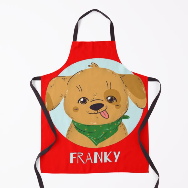 Item preview, Franky Cute Puppy - Playful Dog Portrait with Green Bandana designed and sold by GenZFashion000.