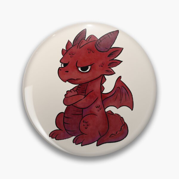 Artikelvorschau, Grumpy Red Dragon Cute Fantasy entworfen und verkauft von DiceWay.