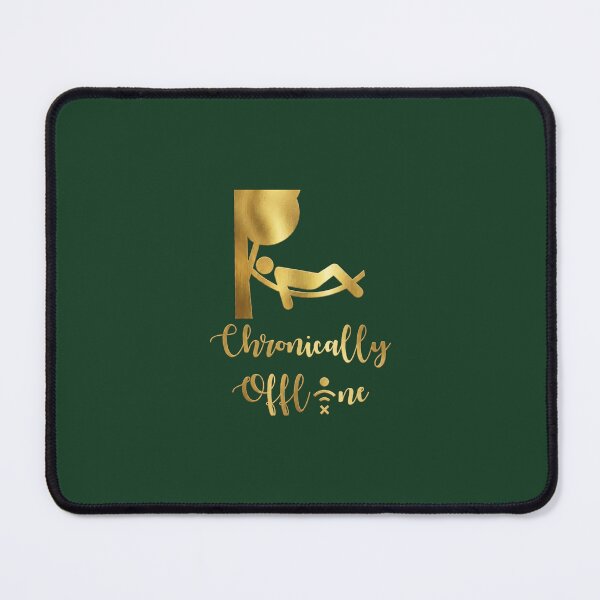 Item preview, Chronically Offline Gold Glitter Digital Detox Design designed and sold by ANJ Creative Designs.