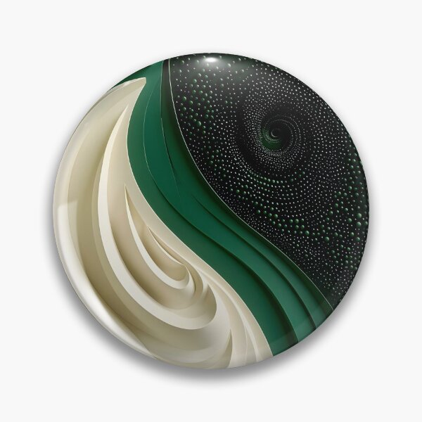 Item preview, Interwoven Green and White Spiral Design designed and sold by Vicky Brago-Mitchell®.