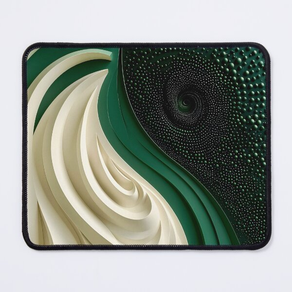 Item preview, Interwoven Green and White Spiral Design designed and sold by Vicky Brago-Mitchell®.