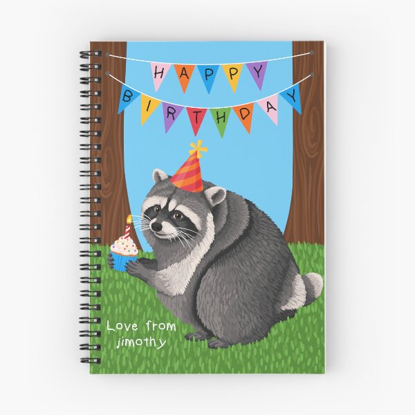 Item preview, Jimothy Raccoon Birthday Card – Love From Jimothy Funny Viral Meme Card designed and sold by The Home Of Pink Peach.