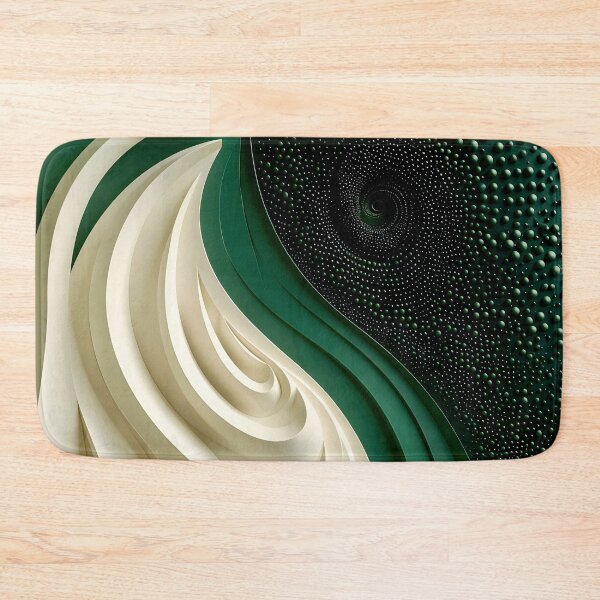 Item preview, Interwoven Green and White Spiral Design designed and sold by Vicky Brago-Mitchell®.