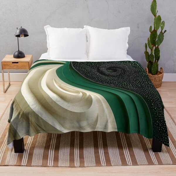 Item preview, Interwoven Green and White Spiral Design designed and sold by Vicky Brago-Mitchell®.