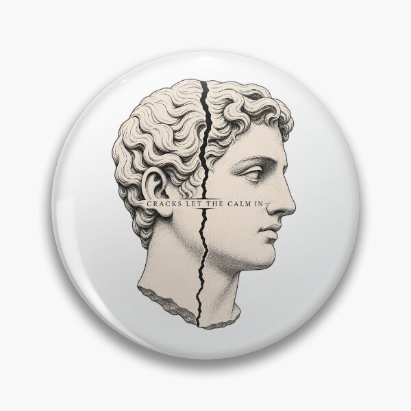 Item preview, Cracks Let The Calm In Stoic Bust designed and sold by Lolik Designs.