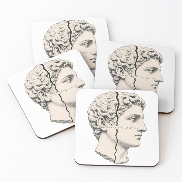 Item preview, Cracks Let The Calm In Stoic Bust designed and sold by Lolik Designs.